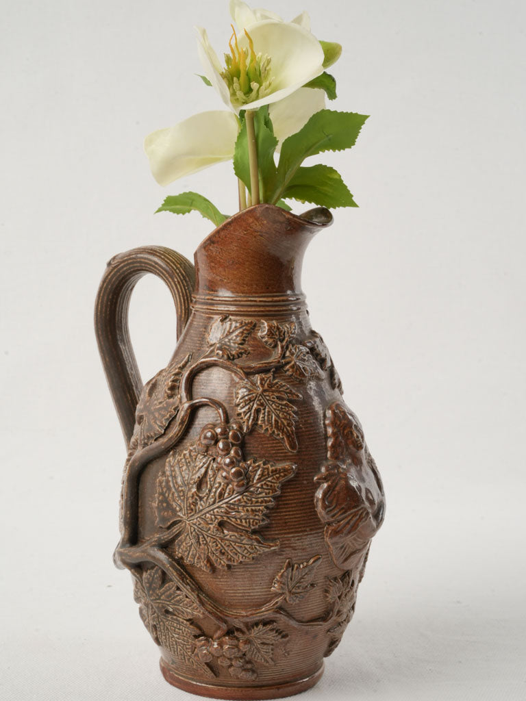 Rustic mid-century terracotta pitcher