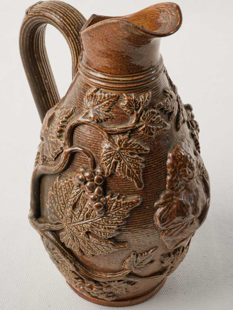 Earthy brown ceramic jug