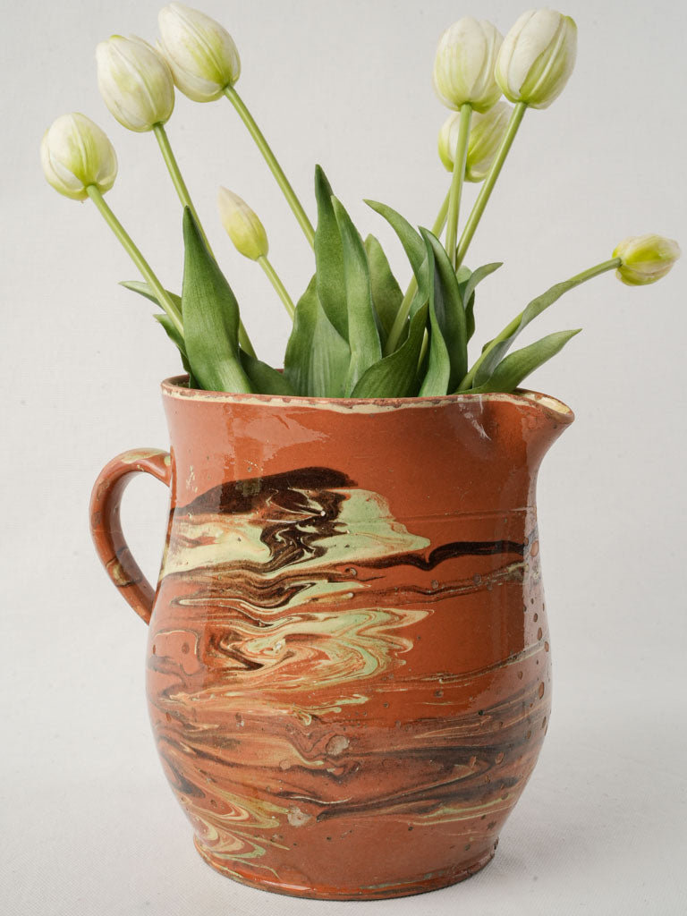 Vintage ocher ceramic vessel