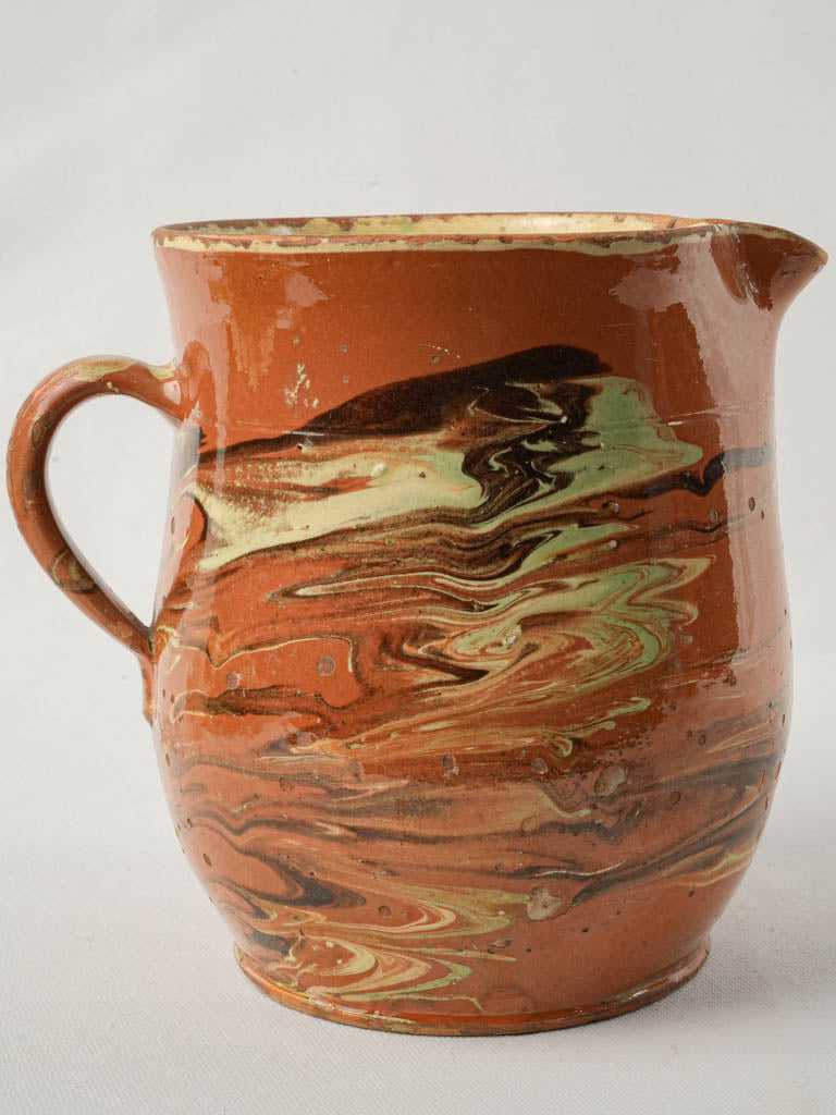 Historical jaspe glaze pottery