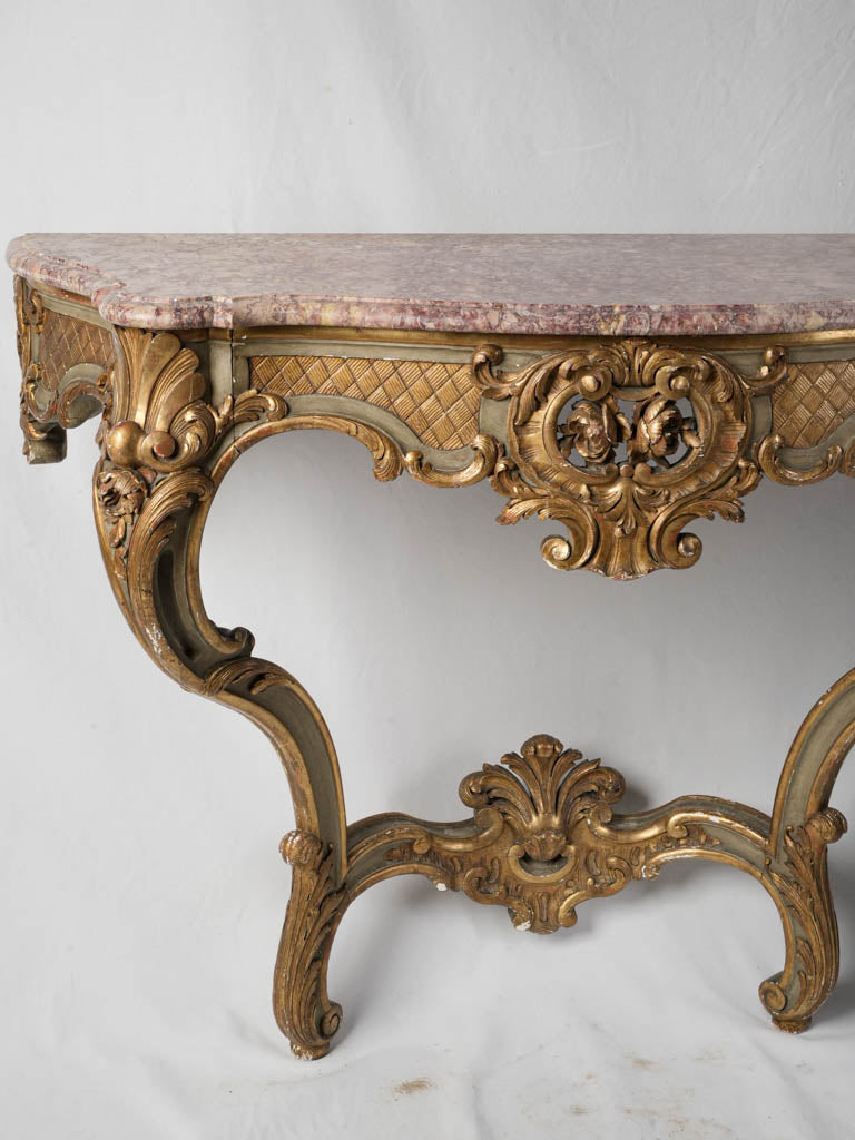 Patina-finished Louis XV console
