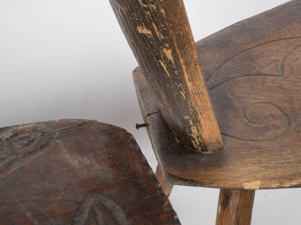 Handmade artistry wooden table set  
