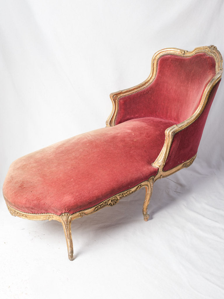 Antique elegant French meridienne